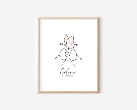 Butterfly Baby Loss Keepsake Miscarriage Gift Infant Memorial Print Pregnancy Loss Memory Print Stillborn Keepsake Minimalist Art