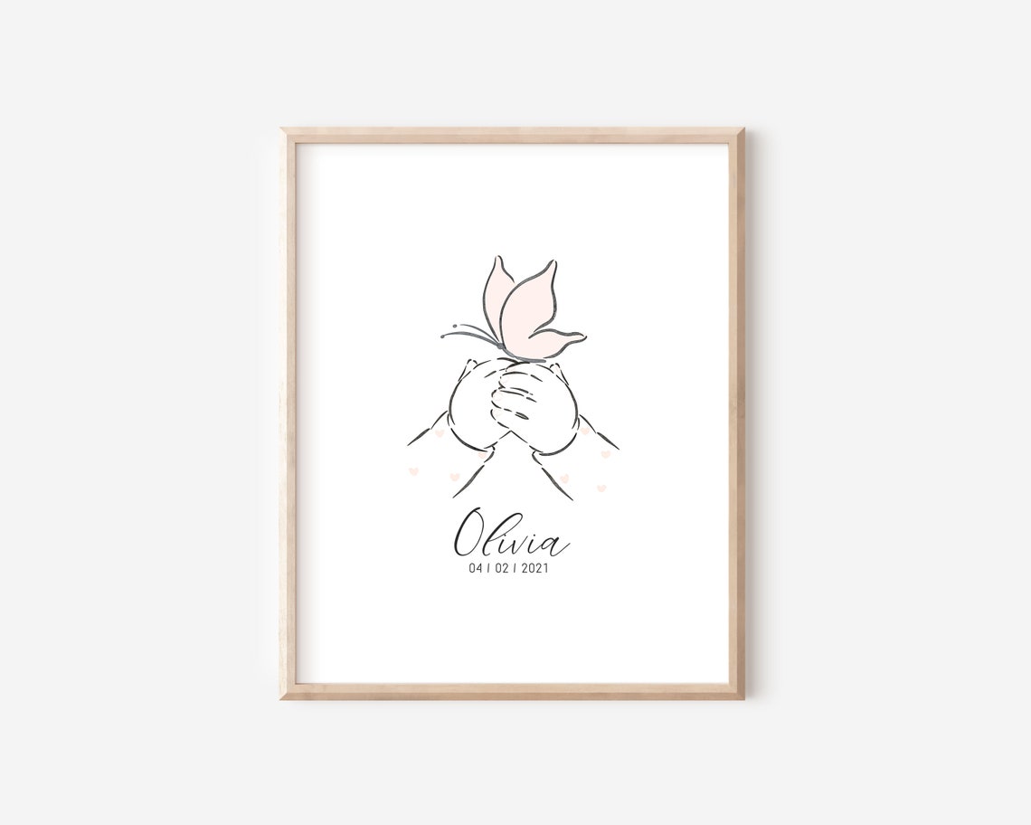 Butterfly Baby Loss Keepsake Miscarriage Gift Infant Memorial Print Pregnancy Loss Memory Print Stillborn Keepsake Minimalist Art