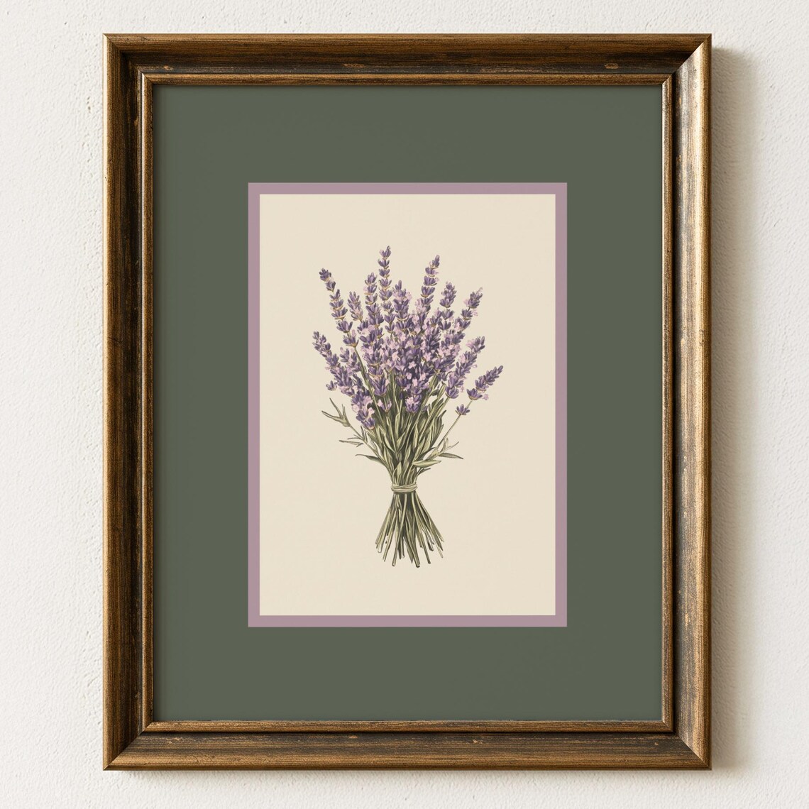 Lavender Bouquet Botanical Print, French Country