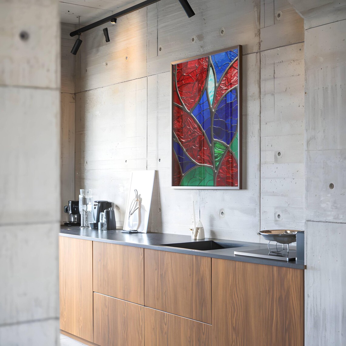 Stained Glass Art Print for Modern Spaces
