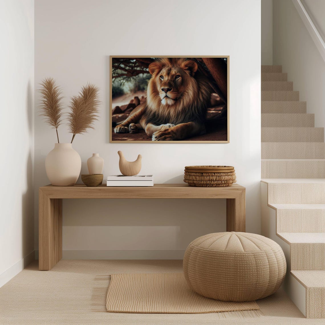 African Lion Resting Regal Wildlife Photography Portrait Poster - Image 3