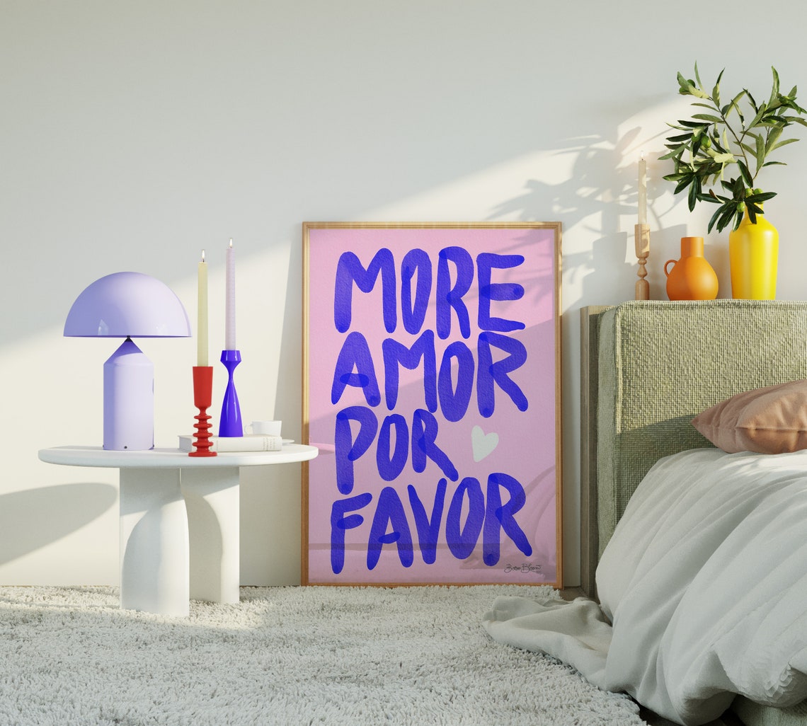 More Amor Por Favor Quote Art Print - Image 7