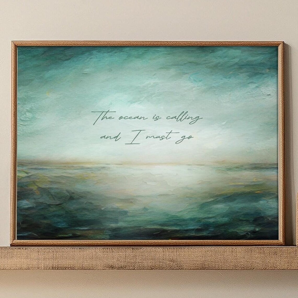 The Ocean Is Calling, Vintage Beach Art Print