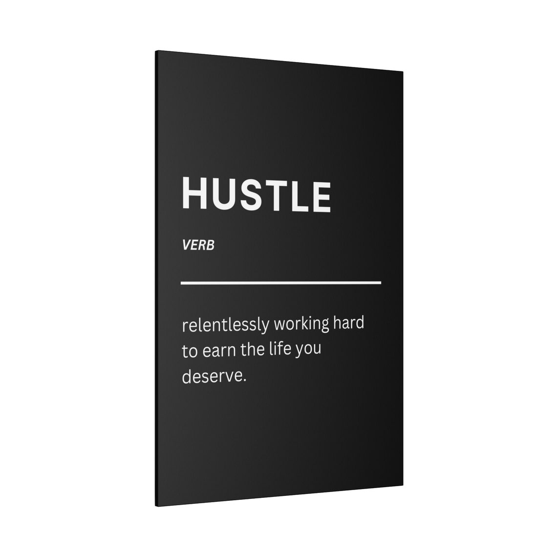 Hustle Definition Motivational Black Minimalist Quote Poster - Image 4