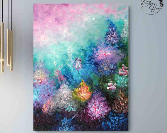 Abstract Floral Painting, Botanical Wall Art Print