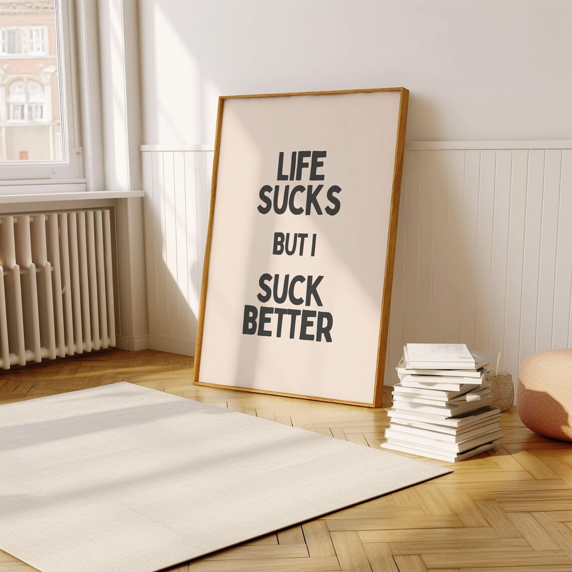 Life Sucks But I Suck Better Quote Art Print - Image 3