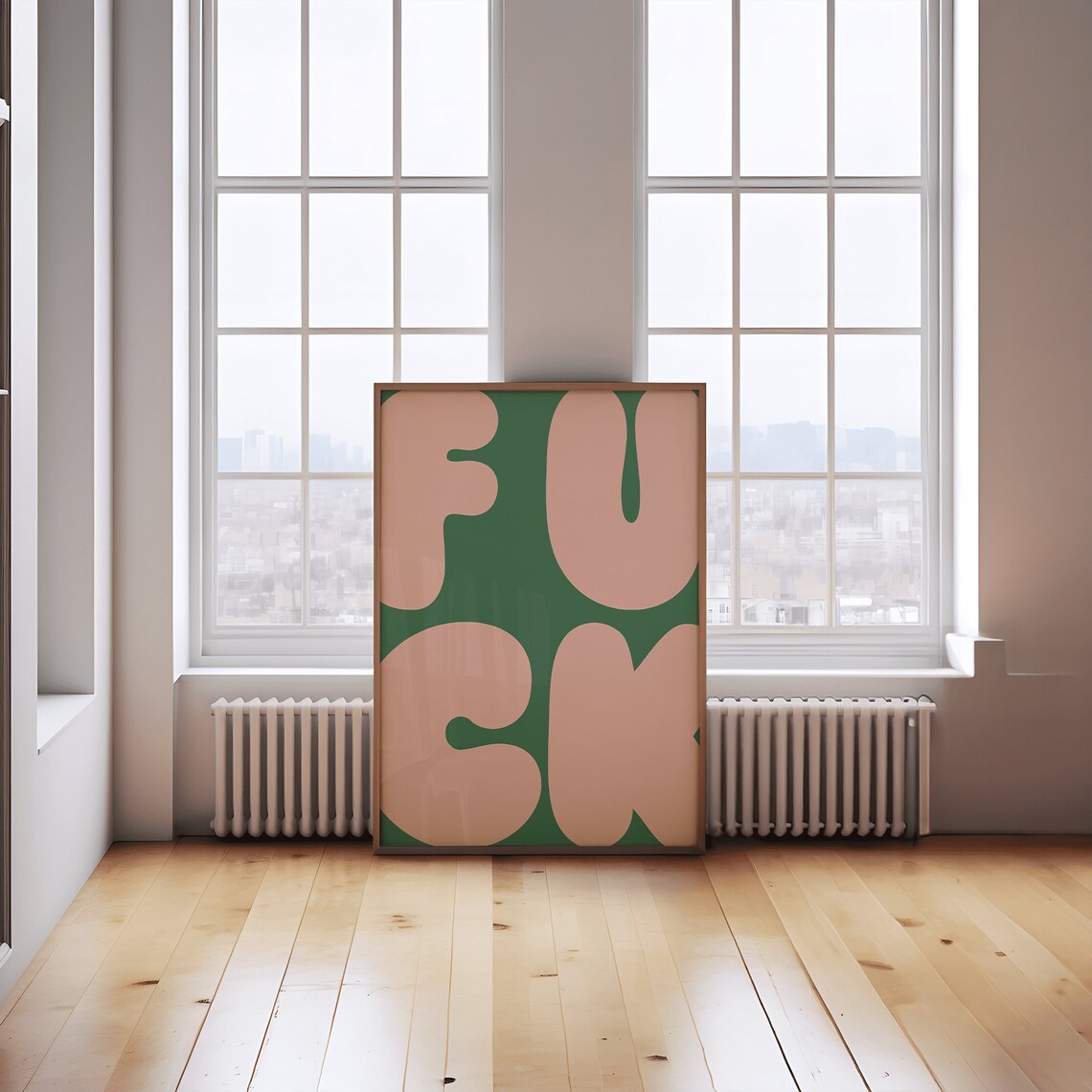 Fck Vibrant Swear Word Quote Print, Quirky Decor - Image 3