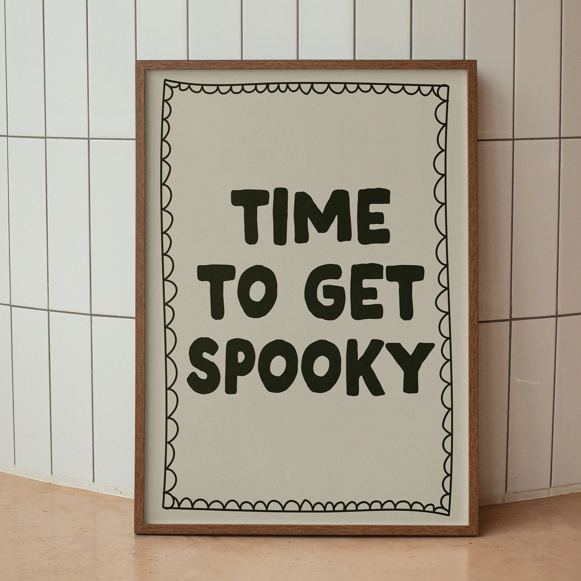 Time To Get Spooky Halloween Quote Bold Typography Fall Decor Poster