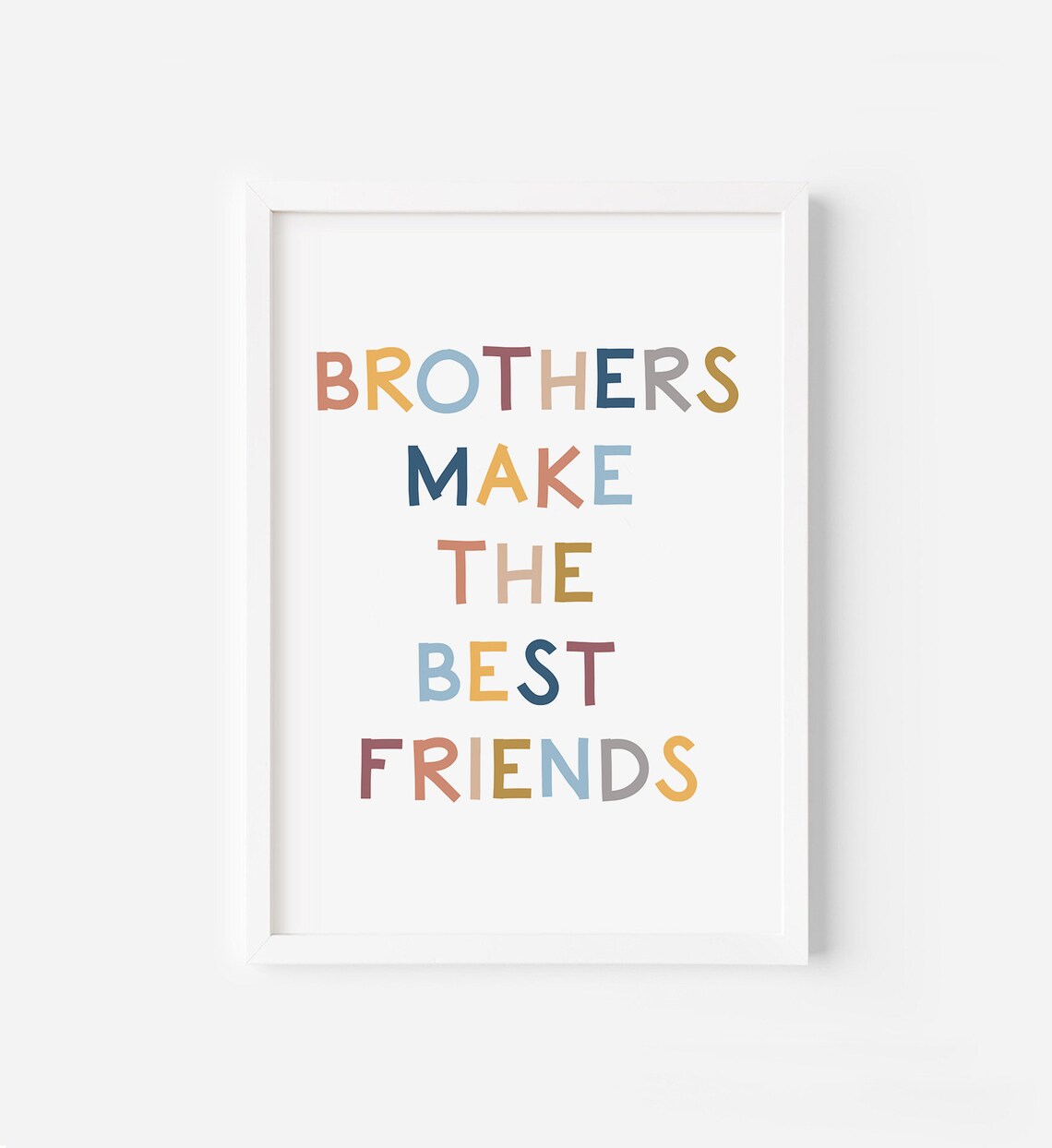 Brothers Make The Best Friends Print Kids Room Print Neutral Kids Room Decor Brothers Kids Room Art Kids Wall Art - Image 2