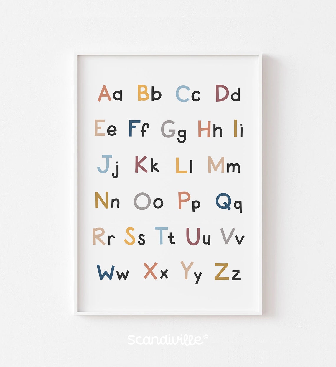Alphabet Uppercase Lowercase Colorful Letters Educational Poster - Image 5