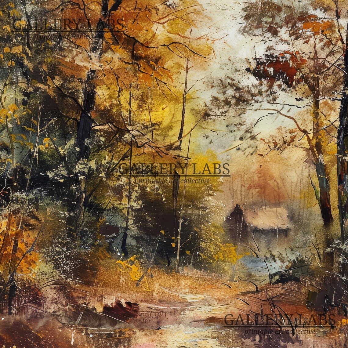 Forest Fall Decor, Rustic Home Art Print - Image 4