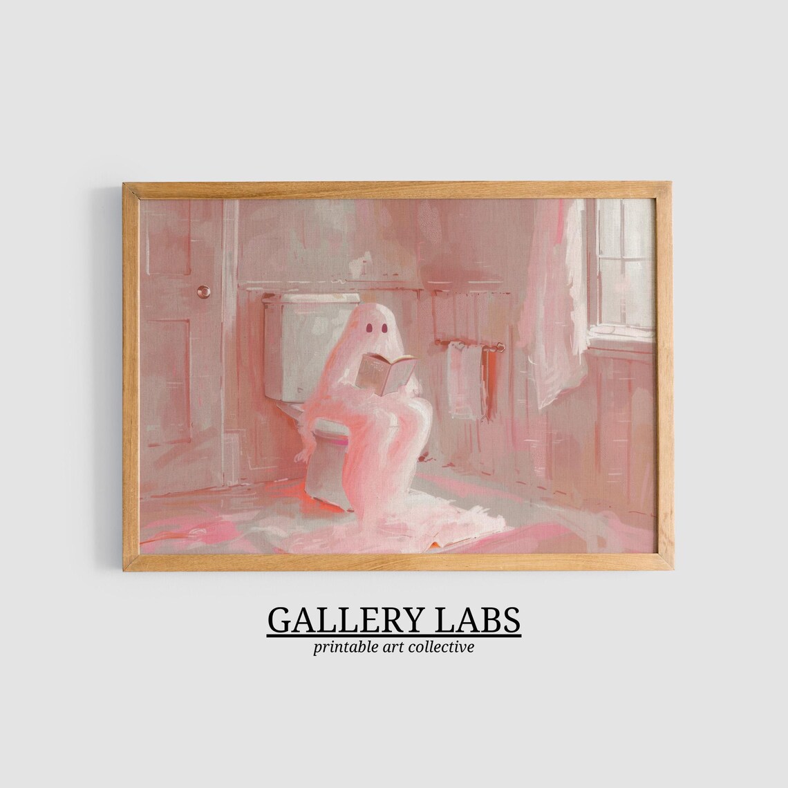 Halloween Ghost Painting Bathroom Decor Art Print - Image 3