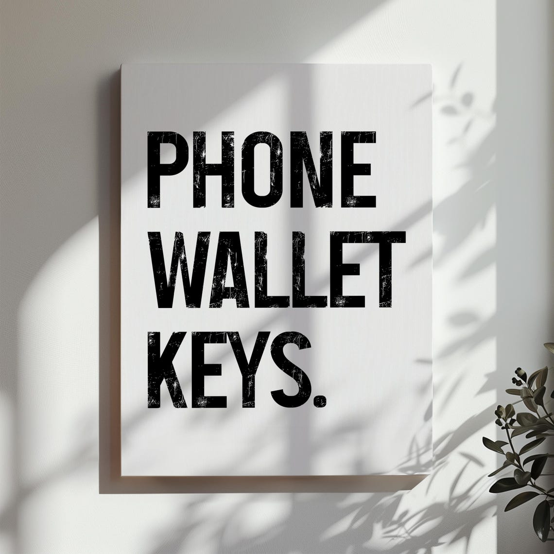 Phone Wallet Keys Hallway Wall Decor Modern Minimalist Funny Entryway Wall Art Poster Sign Typography Home Decor - Image 2