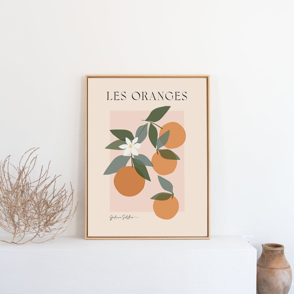Orange Art Les Oranges Fruit Print, Kitchen Decor - Image 2