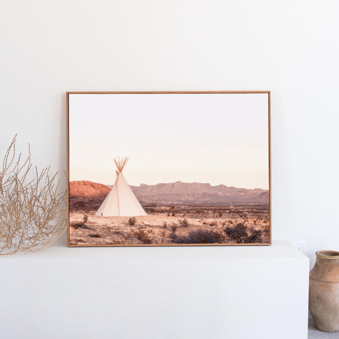 Teepee Print Desert Wall Art Southwestern Decor Boho Wall Art Print Art - Image 3
