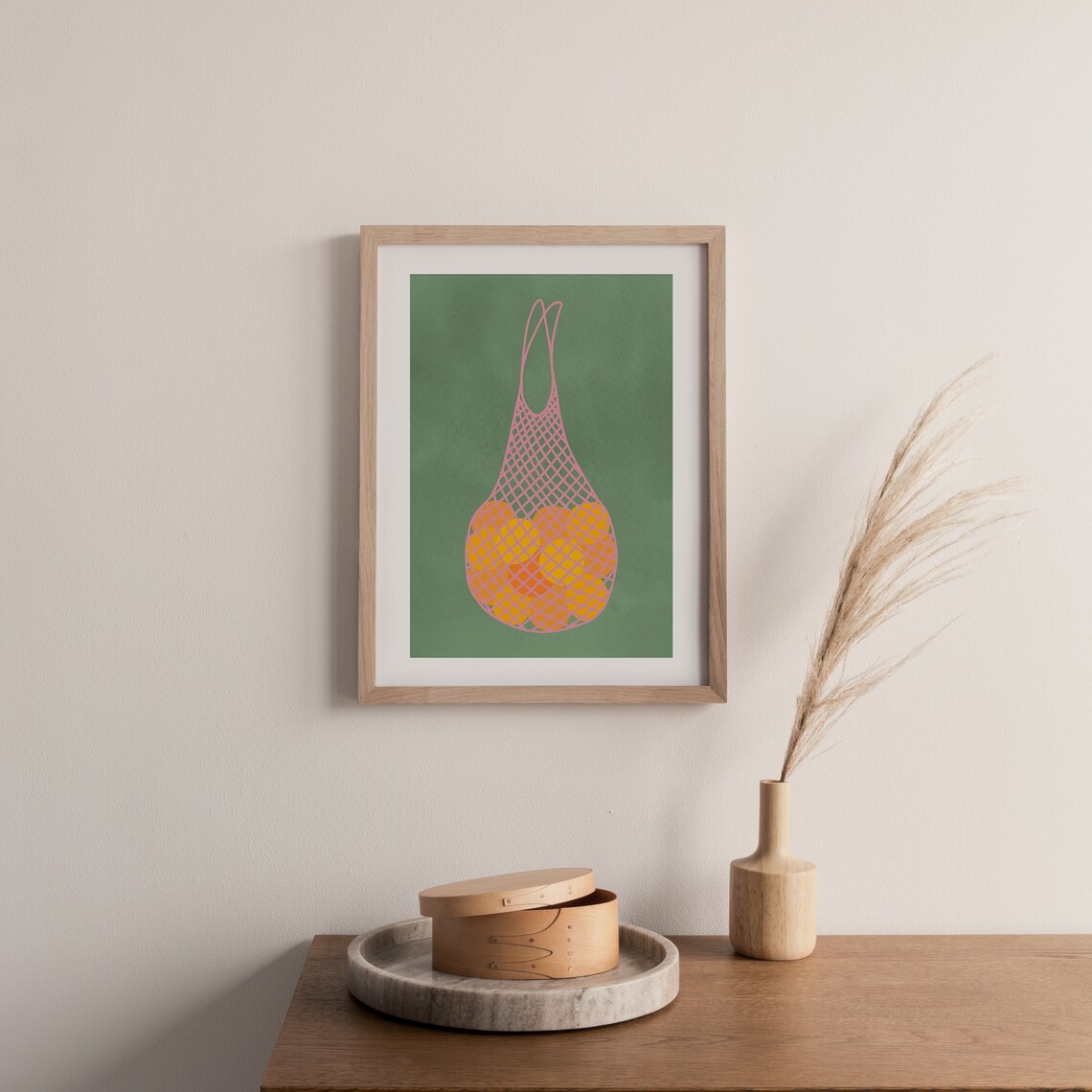 Bag Of Oranges Watercolor Kitchen Wall Art - Image 3