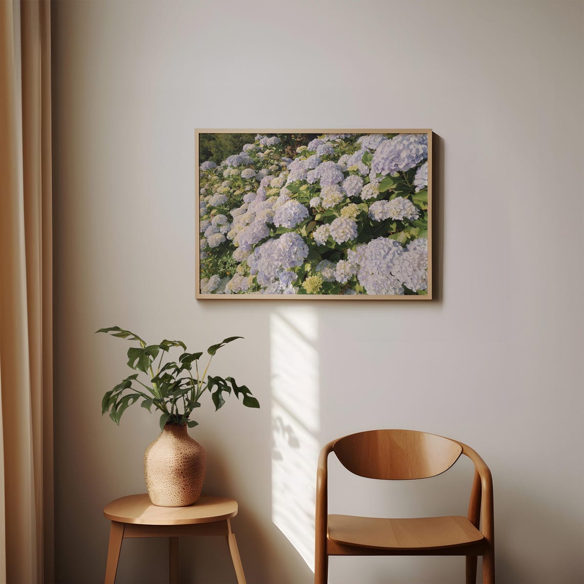 Lilac Hydrangea Bush Blooms Horizontal Floral Photo Garden Poster - Image 4