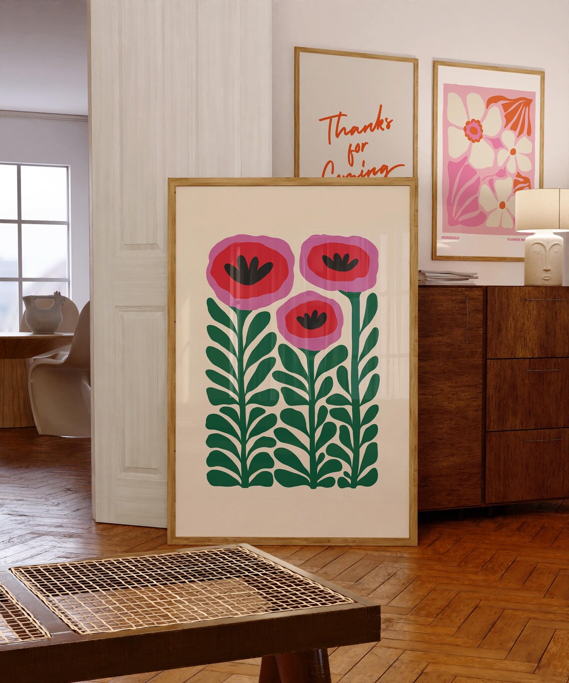Colorful Floral Art Print, Boho Botanical Decor - Image 3