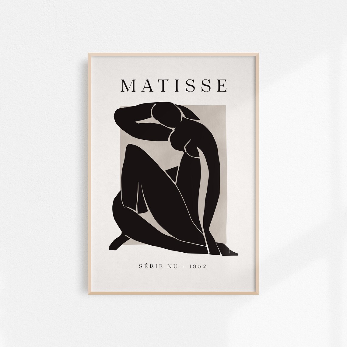 Matisse Nude Art Print, Neutral Modern Living Room
