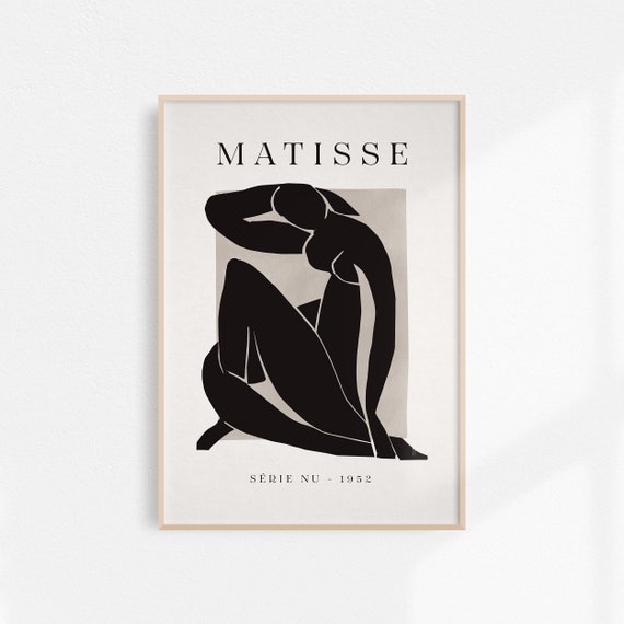 Matisse Nude Art Print, Neutral Modern Living Room