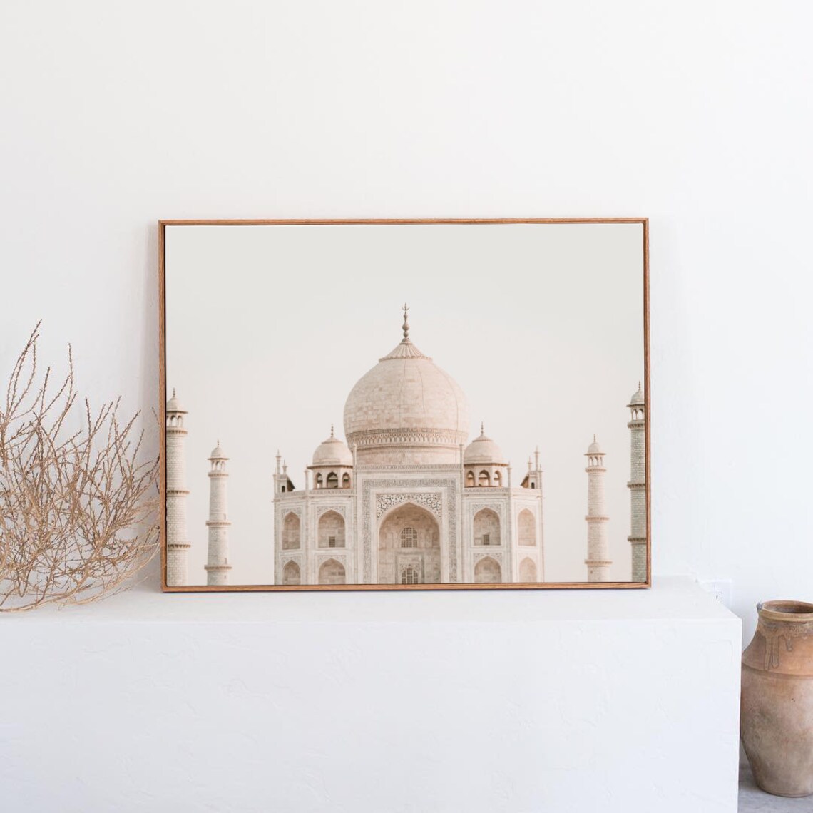 Taj Mahal Ivory White Dome and Minarets Agra India Photography Poster - Image 3