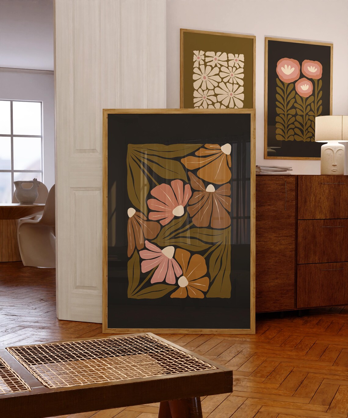 Fall Boho Moody Botanical Floral Art Print - Image 3
