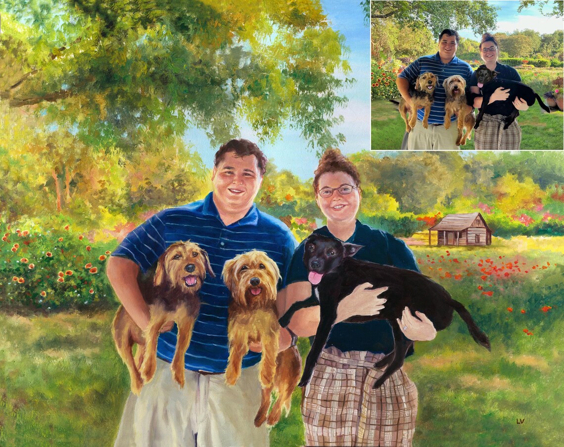 Personalized Couple Portrait From Photo, Oil Painting - Image 2