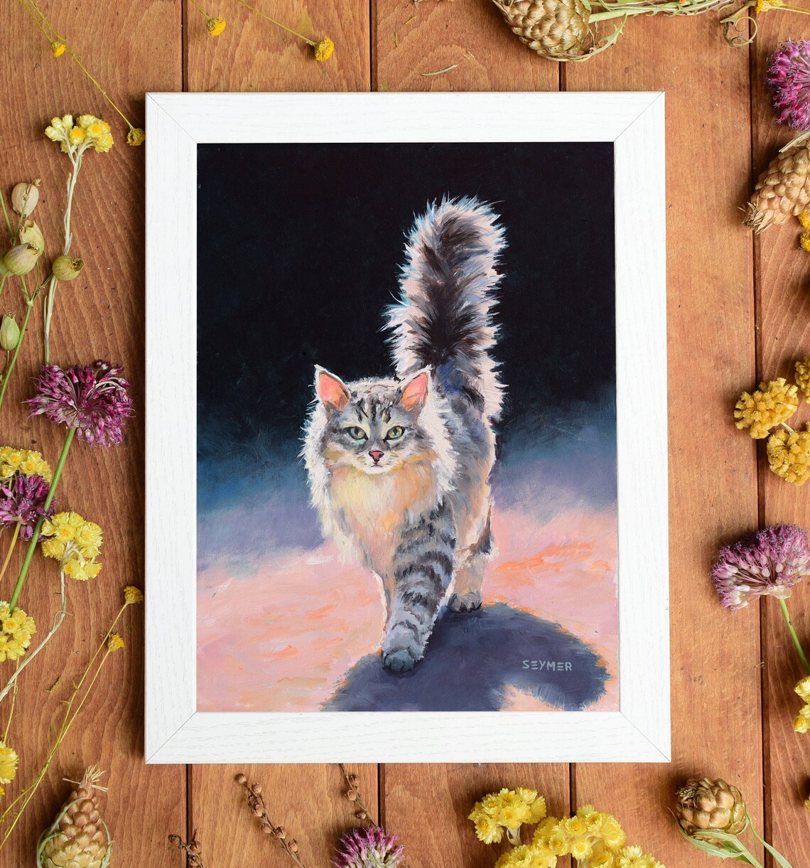 Maine Coon Cat Painting, Cat Lover Wall Art Print - Image 2
