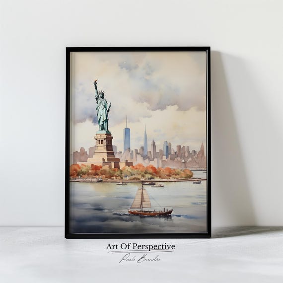 Statue Of Liberty Wall Art Architecture Oil Painting