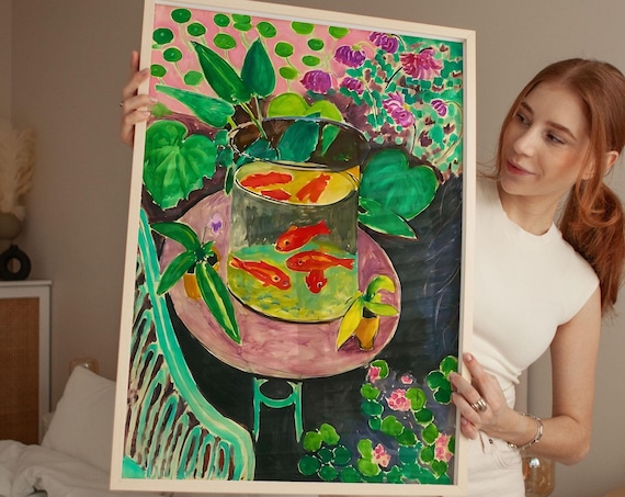 Matisse Goldfish Fauvism Painting Colorful Fish Bowl Art Poster