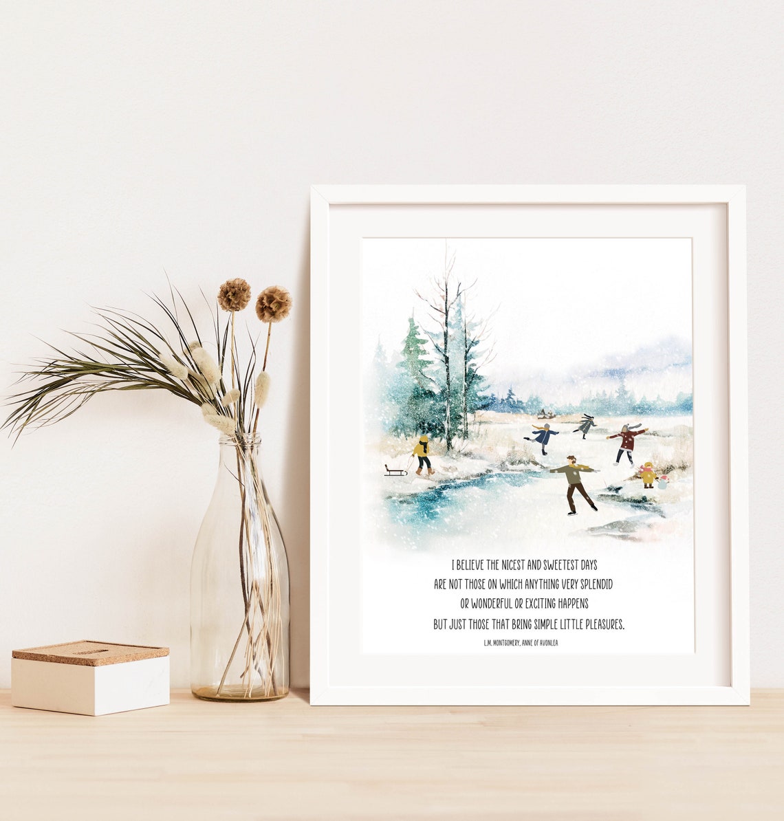 Anne Of Green Gables Quote Wall Art Book Quote Sign Winter Home Decor 5x7 8x10 11x14 16x20 Lm Montgomery Quote Woodland Decor - Image 4