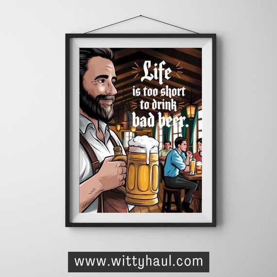 Beer Wall Art Beer Humour Beer Prints Beer Decor Beer Art Print Beer Posters Gifts Beer Lovers Funny Beer Jokes Beer Prints