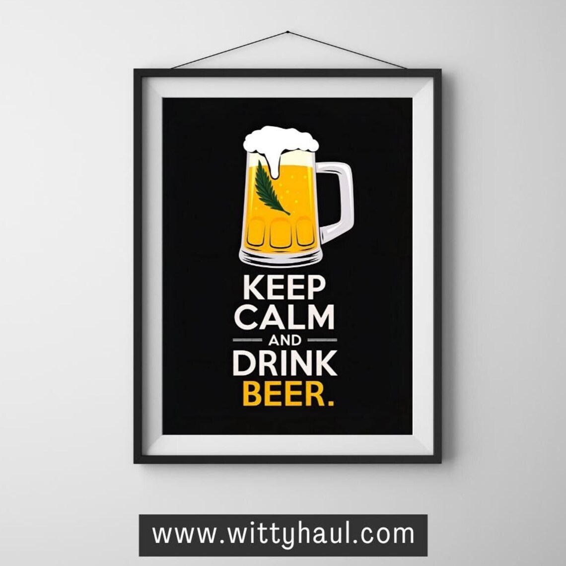 Beer Humor Poster, Beer Lovers Bar Decor