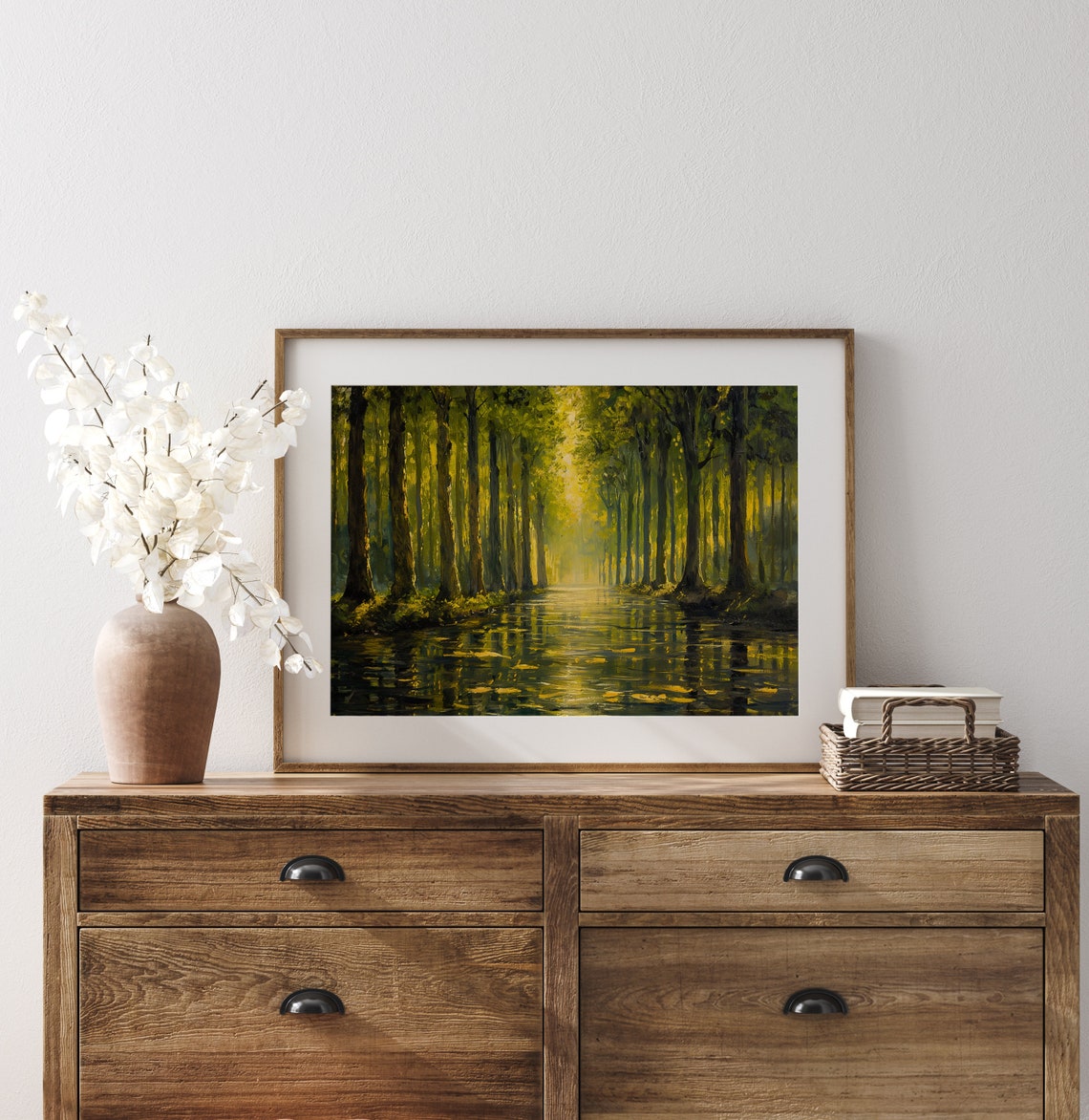 River Epte Poplars Golden Water Reflections Impressionist Poster - Image 3