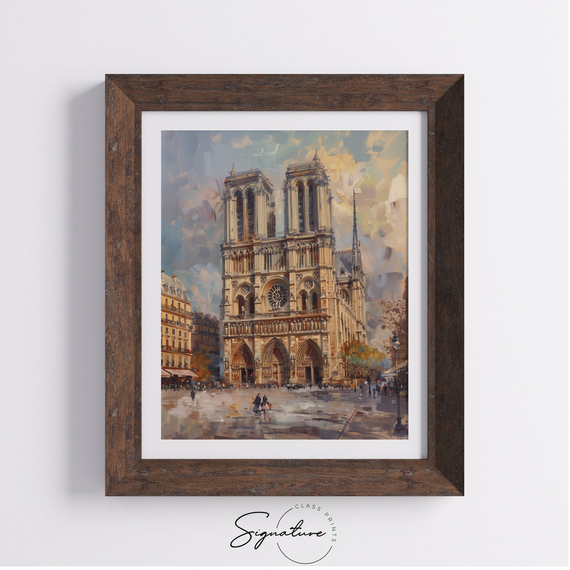 Notre Dame Cathedral Paris Gothic Landmark Cityscape Art Poster - Image 4
