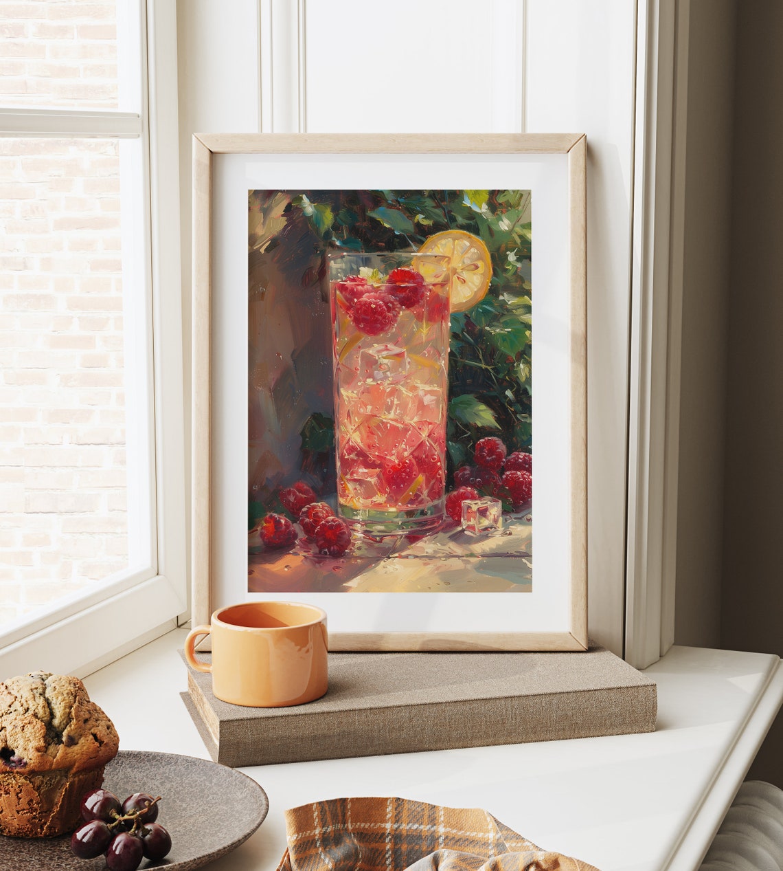 Raspberry Lemonade Tall Glass with Lemon Slice Summer Poster - Image 6