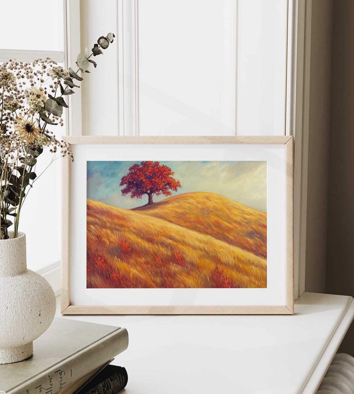 Pumpkin Patch With Red Barn Rustic Fall Farm Landscape Poster - Image 6