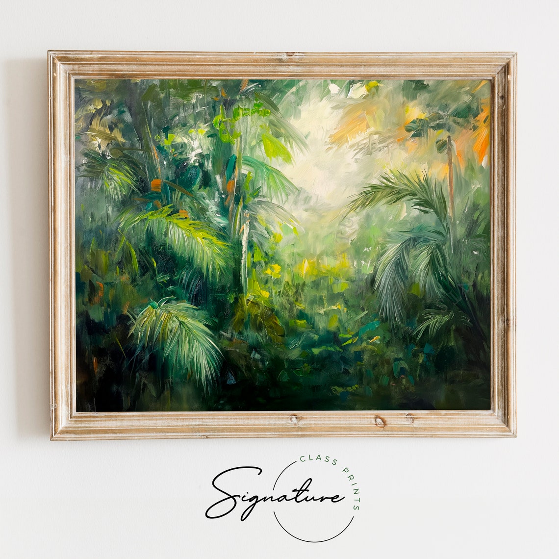 Rainforest Canopy At Dawn Lush Tropical Green Jungle Foliage Poster
