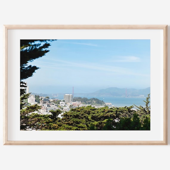 Golden Gate Bridge San Francisco Bay Sunset City Photo Wall Poster