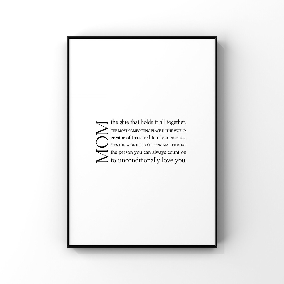 Mom Definition Quote Art Print, Gift for Mom