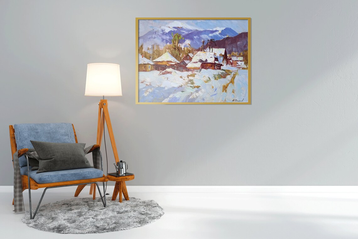 Winter In The Mountains, Snowy Morning Landscape