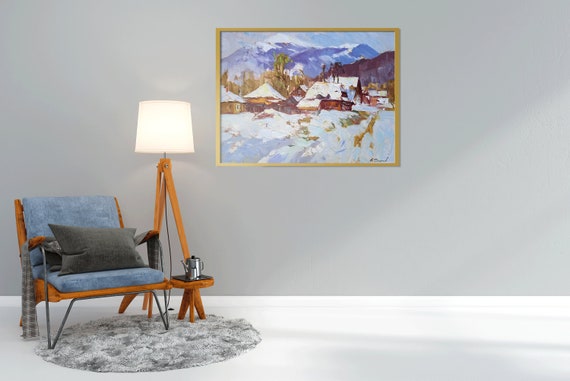 Winter In The Mountains, Snowy Morning Landscape