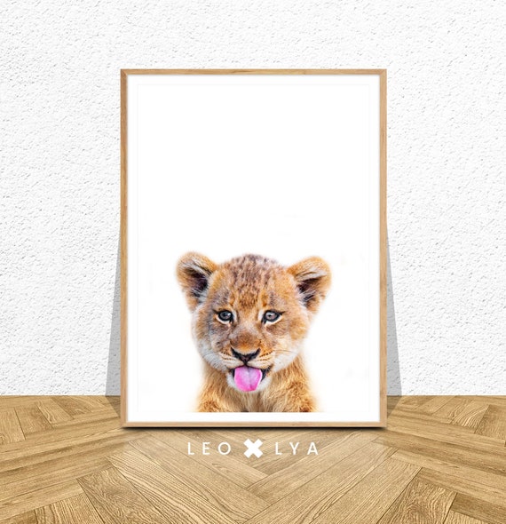 Lion Cub Photography Safari Nursery Art Print