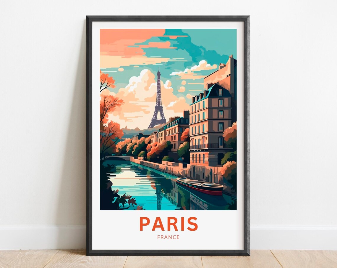 Paris France Wall Art Travel Poster
