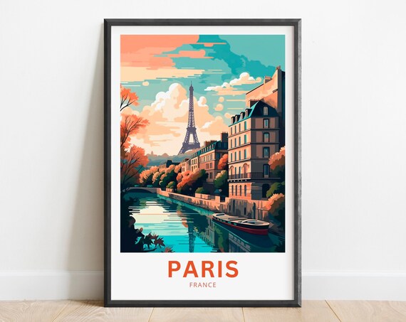 Paris France Wall Art Travel Poster