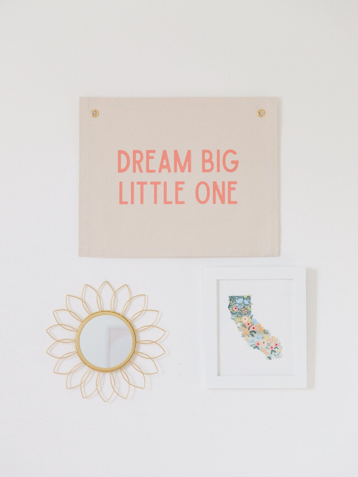 Dream Big Little One Banner Nursery Wall Art - Image 2