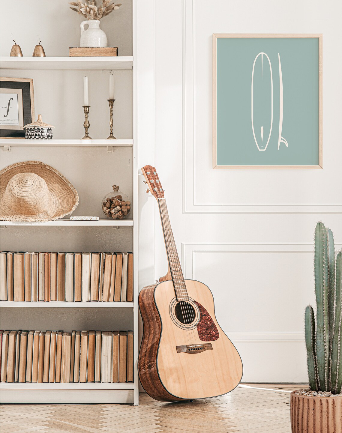Surfboard Nursery Art Print, Boho Surf Decor - Image 2