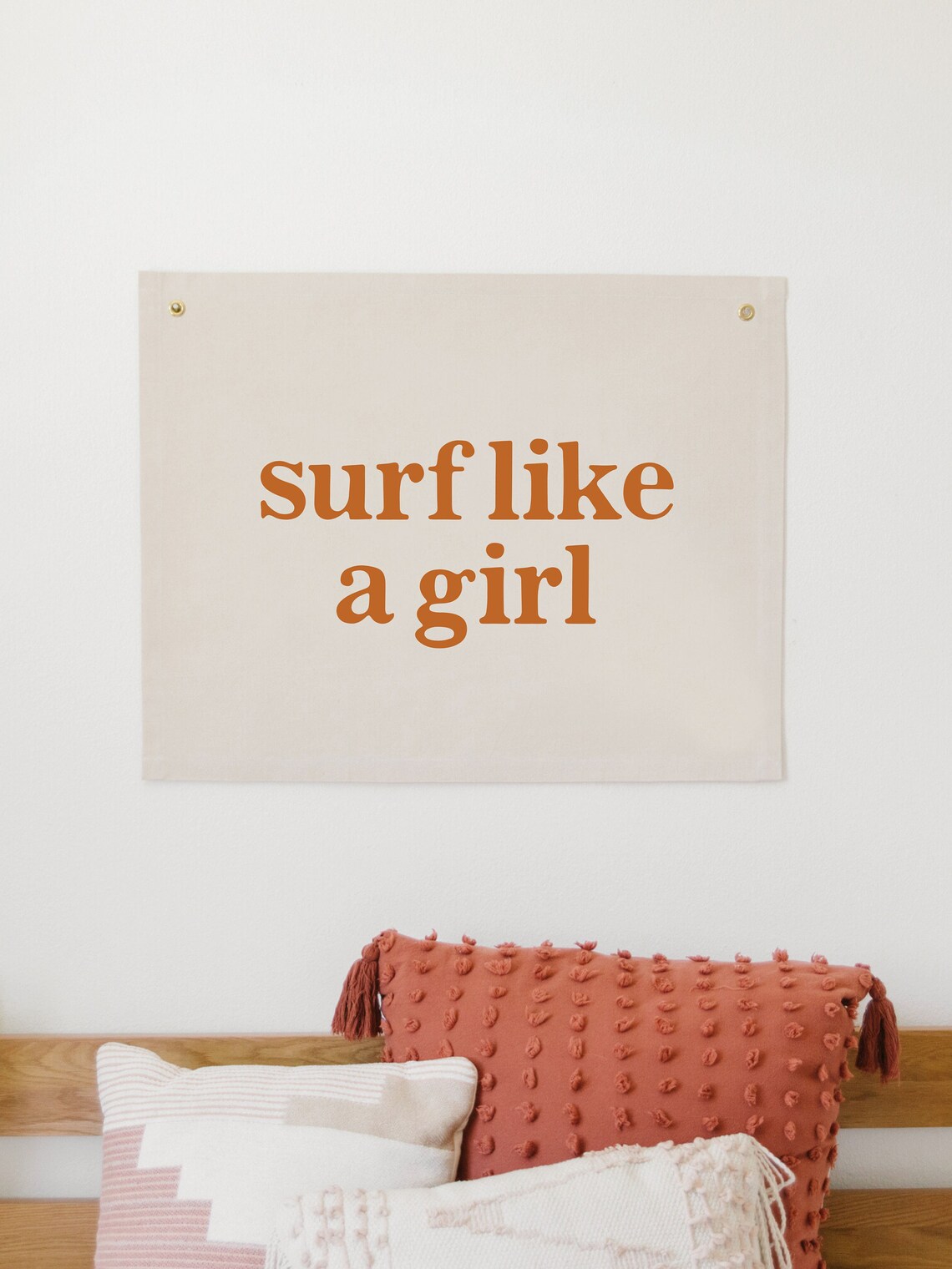 Surf Like A Girl Boho Beach Nursery Art Print - Image 2