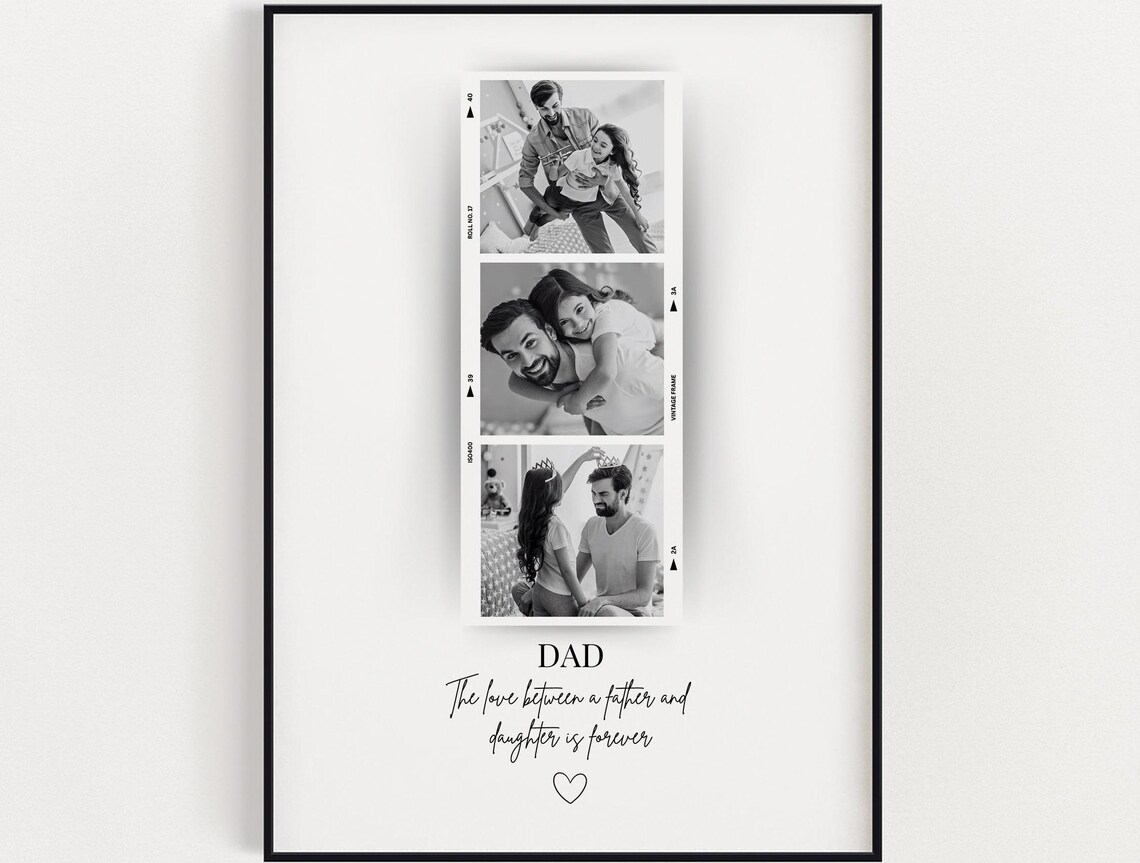 Personalized Dad Photo Print, Father 27s Day Gift