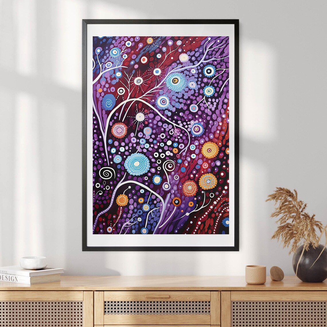 Aboriginal Inspired Echoes Of Land Art Print
